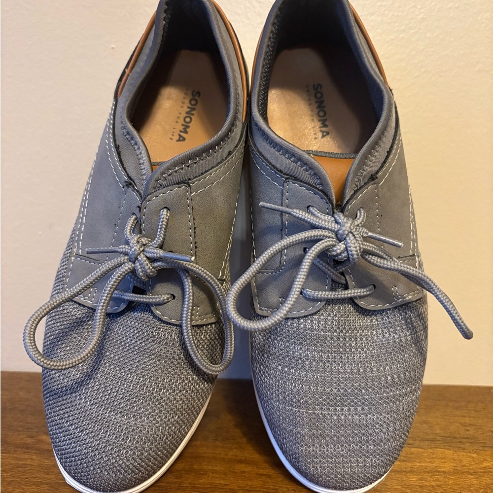 Sonoma Gray Dress Shoes with Cushioned Insole